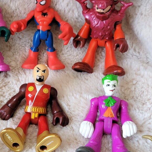 Lot Of 10 Imaginext Figures Buzz Lightyear Spiderman Luchador Lex Luthor ++ - Picture 4 of 9